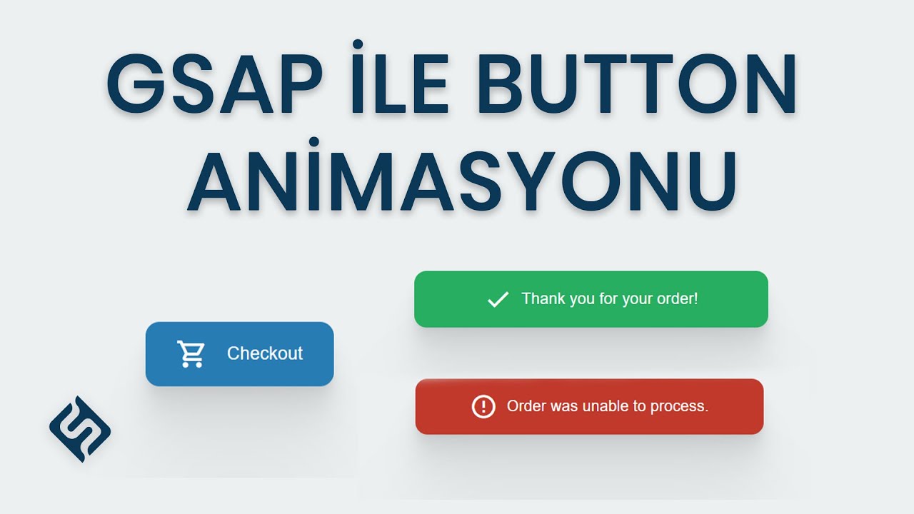 GSAP ile Gelişmiş Button Animasyonu | HTML & SASS & JS - Web Design Tutorial