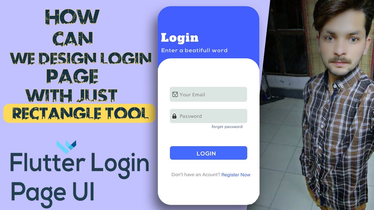 Photoshop Tutorial | Web Design Login page| Flutter login Page | Lets Unwrap by RF |