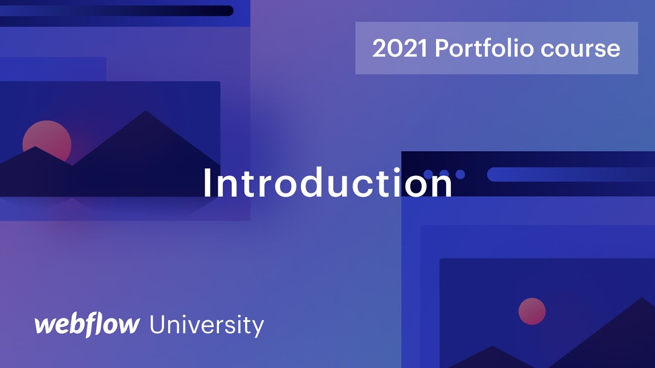 Build a portfolio site in Webflow – Introduction