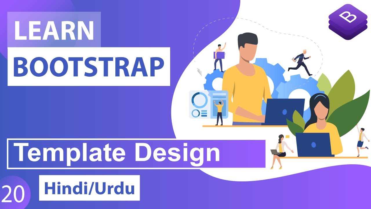 Bootstrap Responsive Template Design Tutorial in Hindi / Urdu