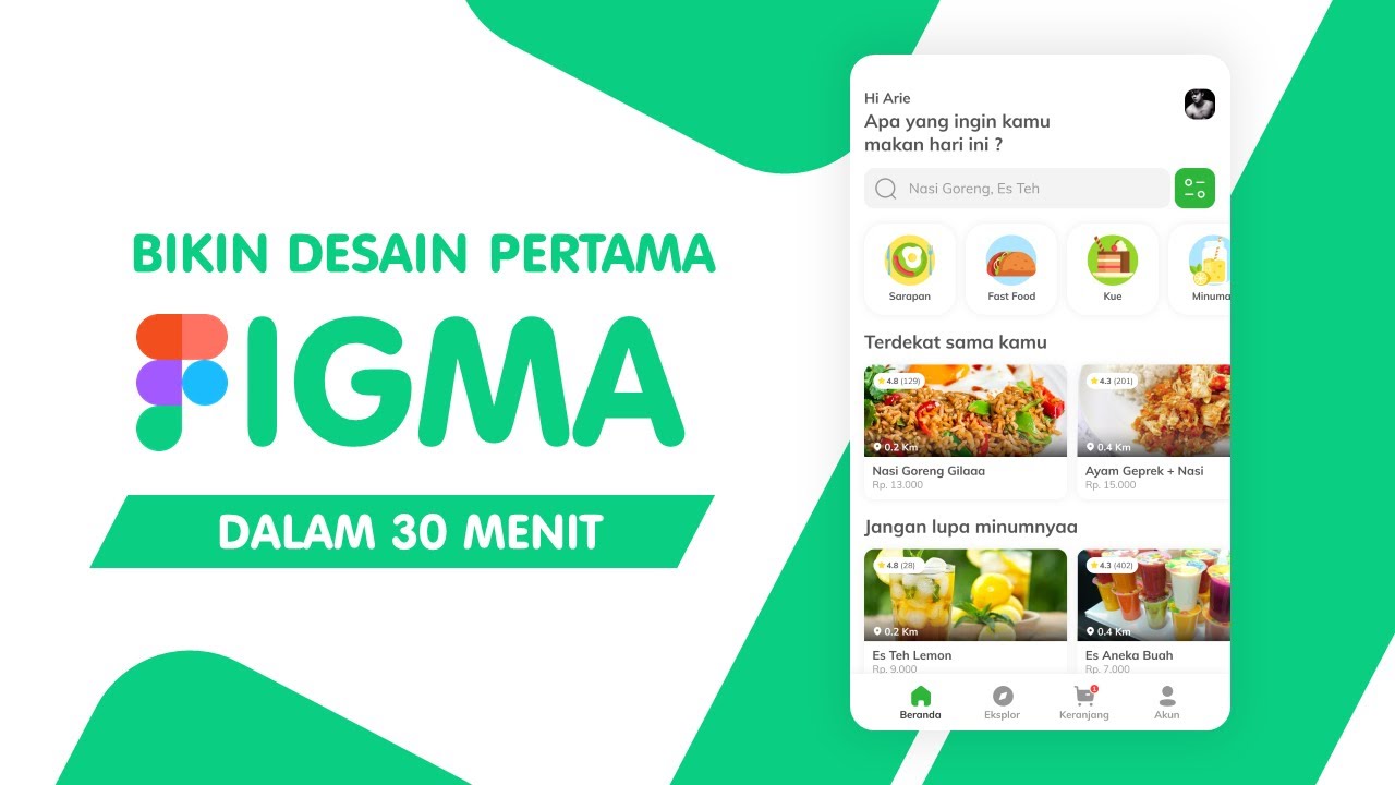 Menguasai FIGMA untuk Pemula + Bikin UI Desain Food Delivery