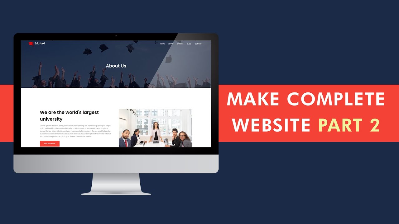 How To Make Website Complete Website | College Website Design | Part 2