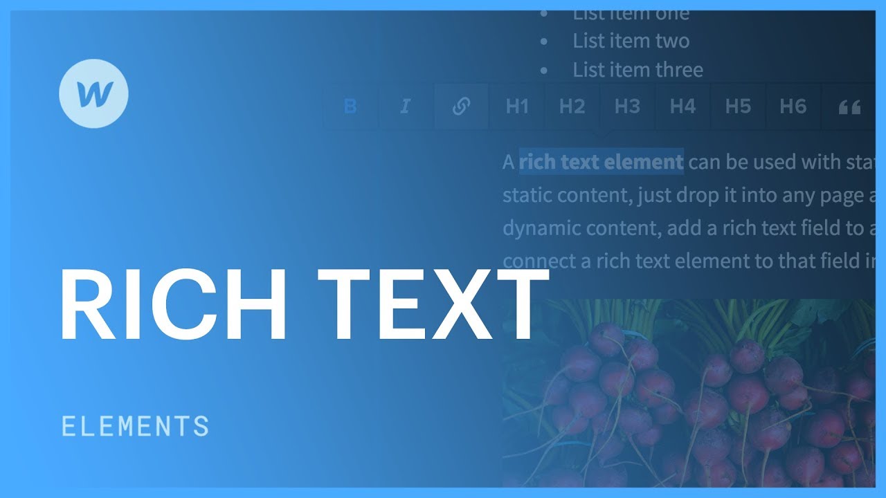 Rich text - Web design tutorial