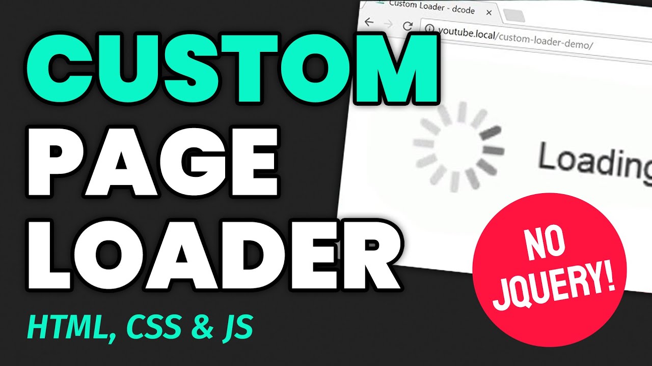 Create Your Own Page Pre-Loader (HTML, CSS & JS) (No-jQuery Needed) - Web Design Tutorial