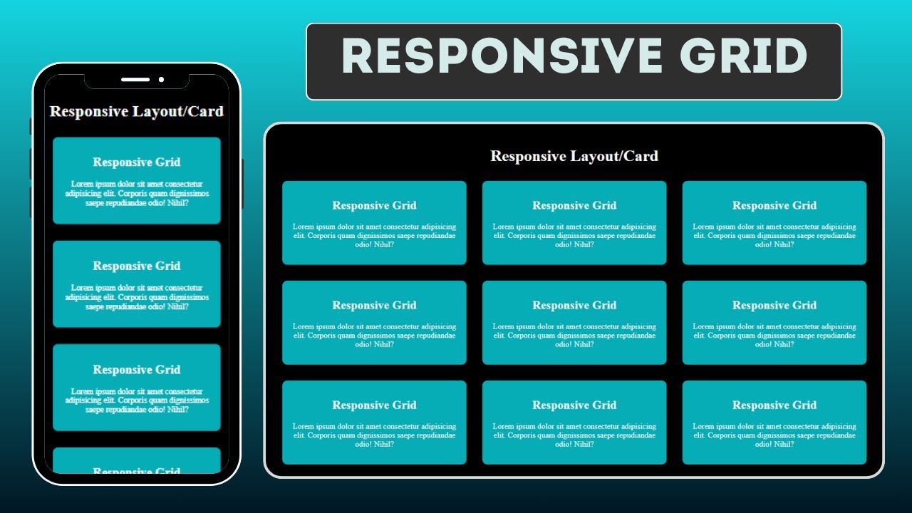 Responsive CSS Grid Layout Using HTML and CSS ||  Responsive Website Design Tutorial